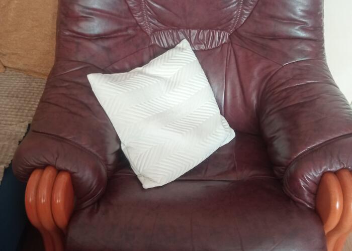 Grajewo ogłoszenia: Sprzedam w bardzo dobrym stanie fotel skórzany